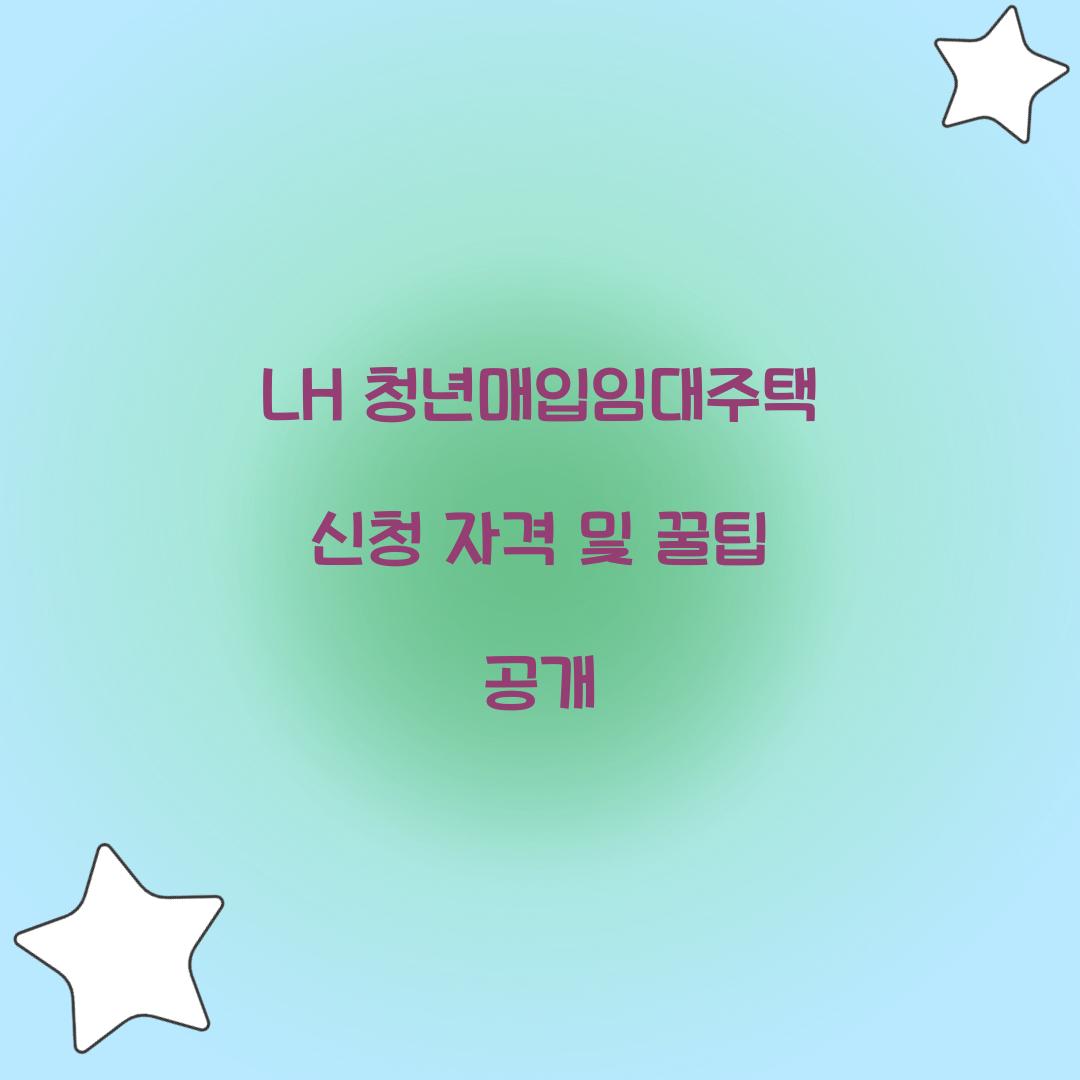 LH 청년매입임대주택 신청