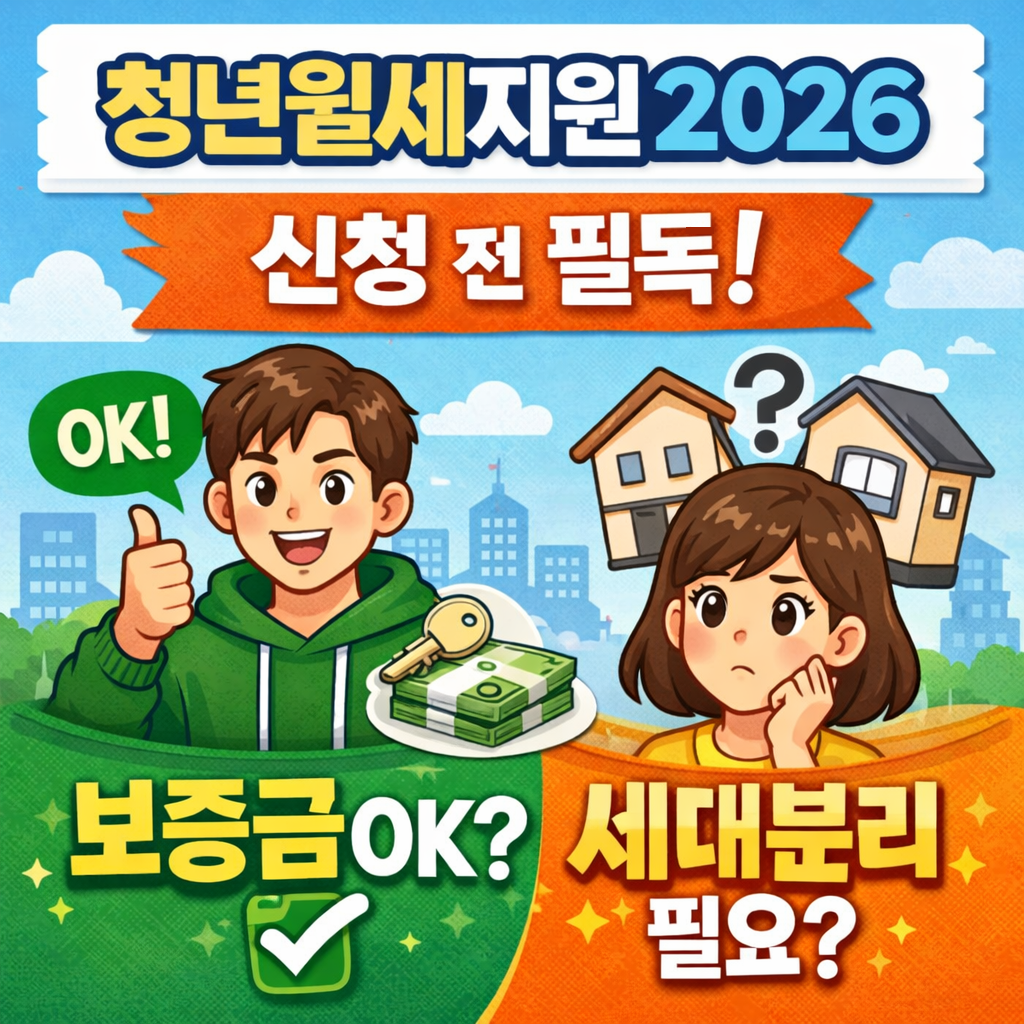 청년월세지원 2026 자격조건 신청방법 소득기준 보증금 가능 여부 총정리