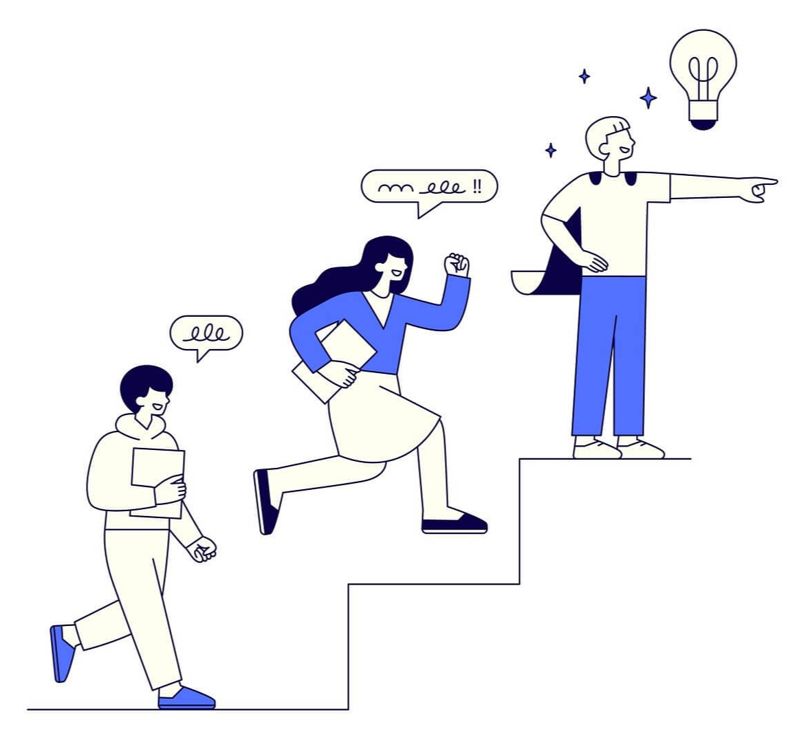 청년 취업: 계단 위 청년들