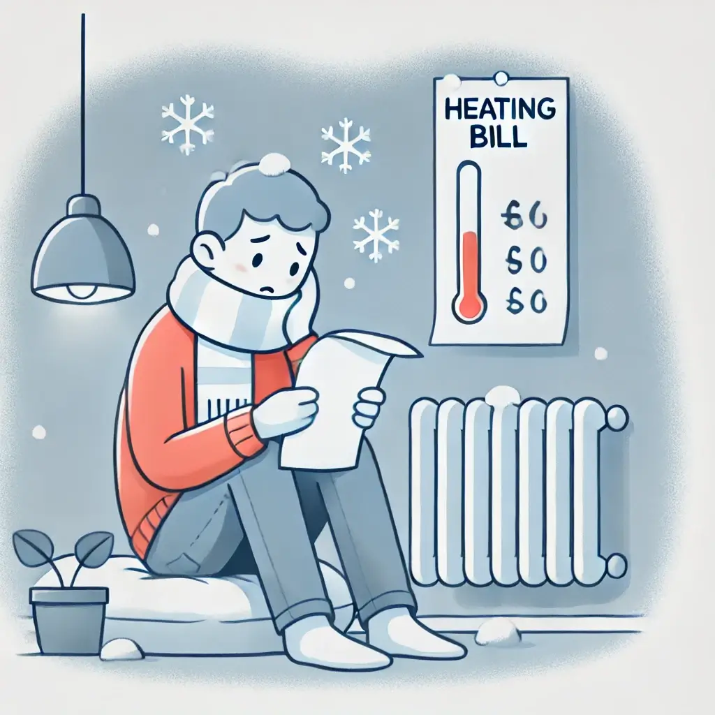 난방비 걱정으로 고민하는 모습