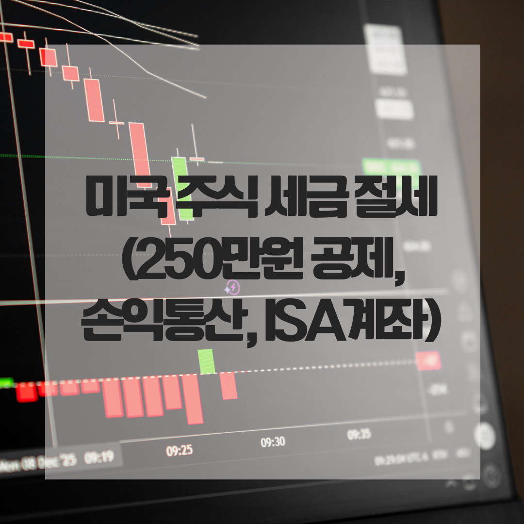 미국 주식 세금 절세 (250만원 공제, 손익통산, ISA계좌)
