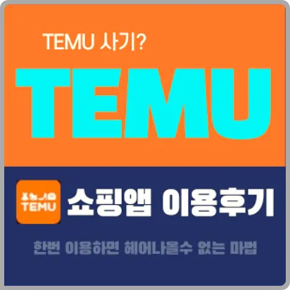 temu 쇼핑앱 이용하기