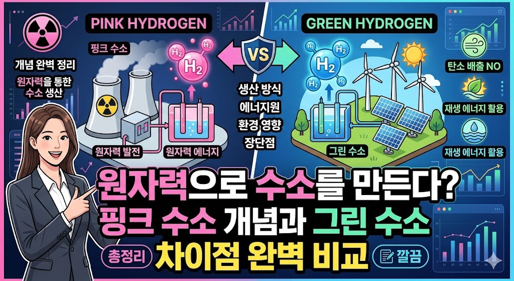 핑크수소 그린수소 차이 쉽게정리