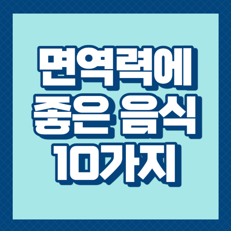 면역력에 좋은 음식10