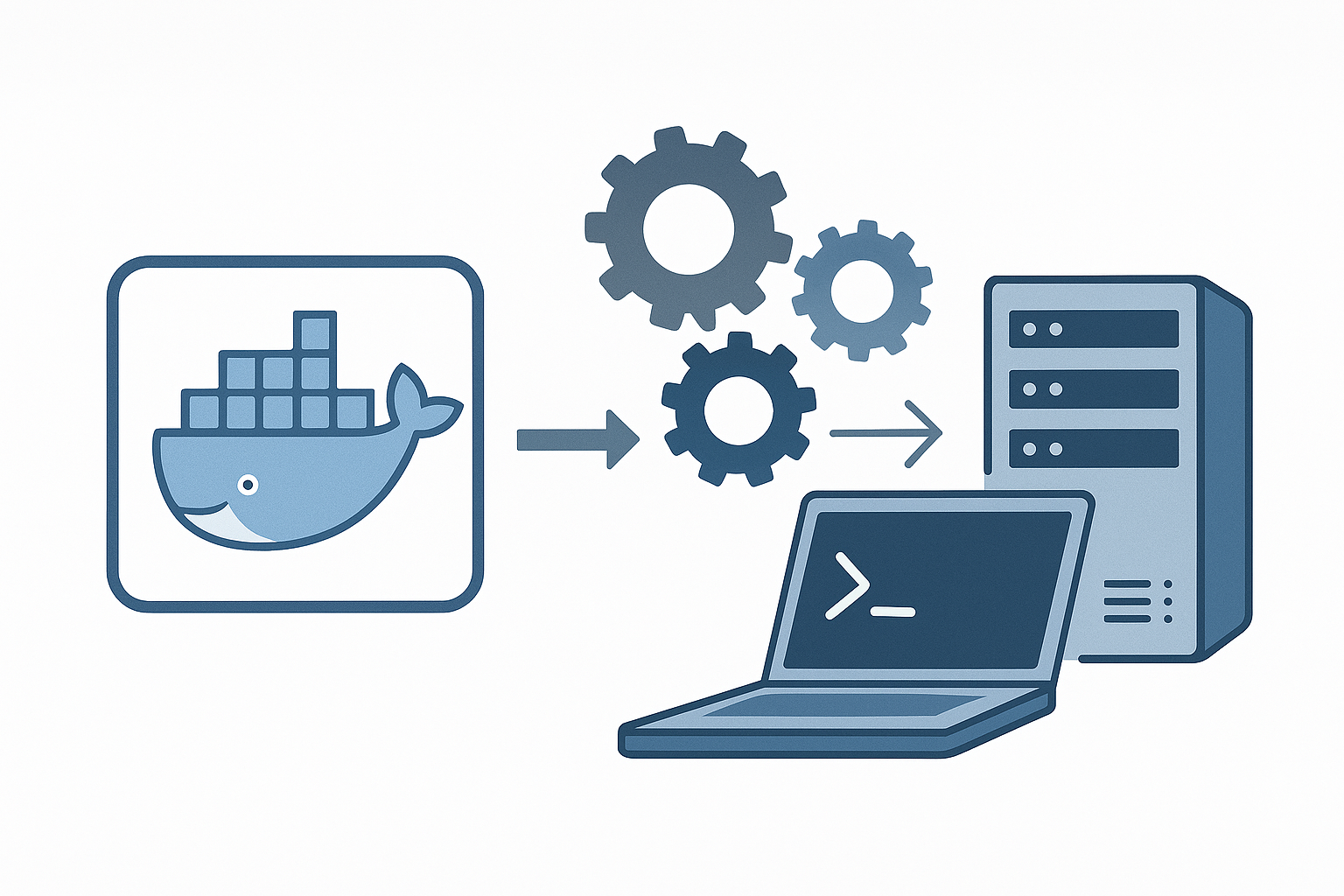 Docker Compose와 BuildKit이 개발 생산성을 높이는 과정을 시각적으로 표현