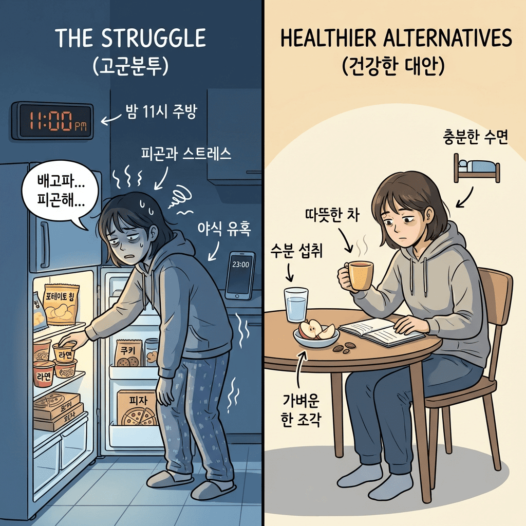 야식 끊는 법, 밤마다 배고픈 이유와 식욕 줄이는 전략