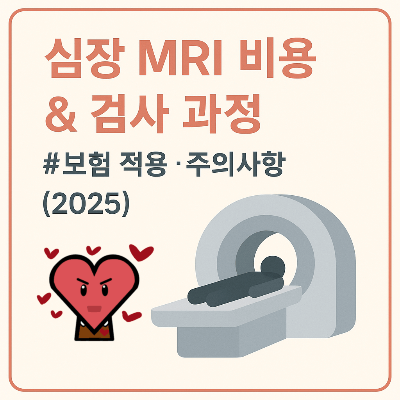 심장 MRI 비용 &amp; 검사 과정 총정리 (2025)｜보험 적용&middot;주의사항