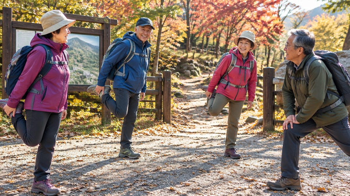 출발 전 준비운동, 가을 산책과 등산