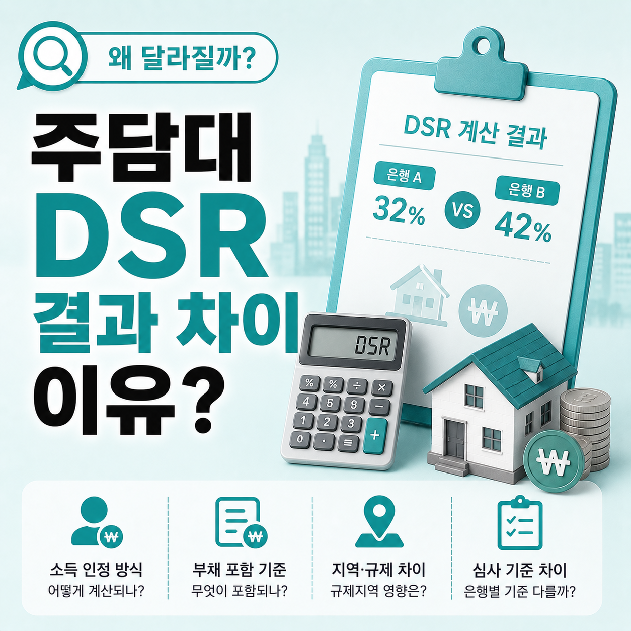 주담대 DSR 계산 결과 달라지는 이유 설명