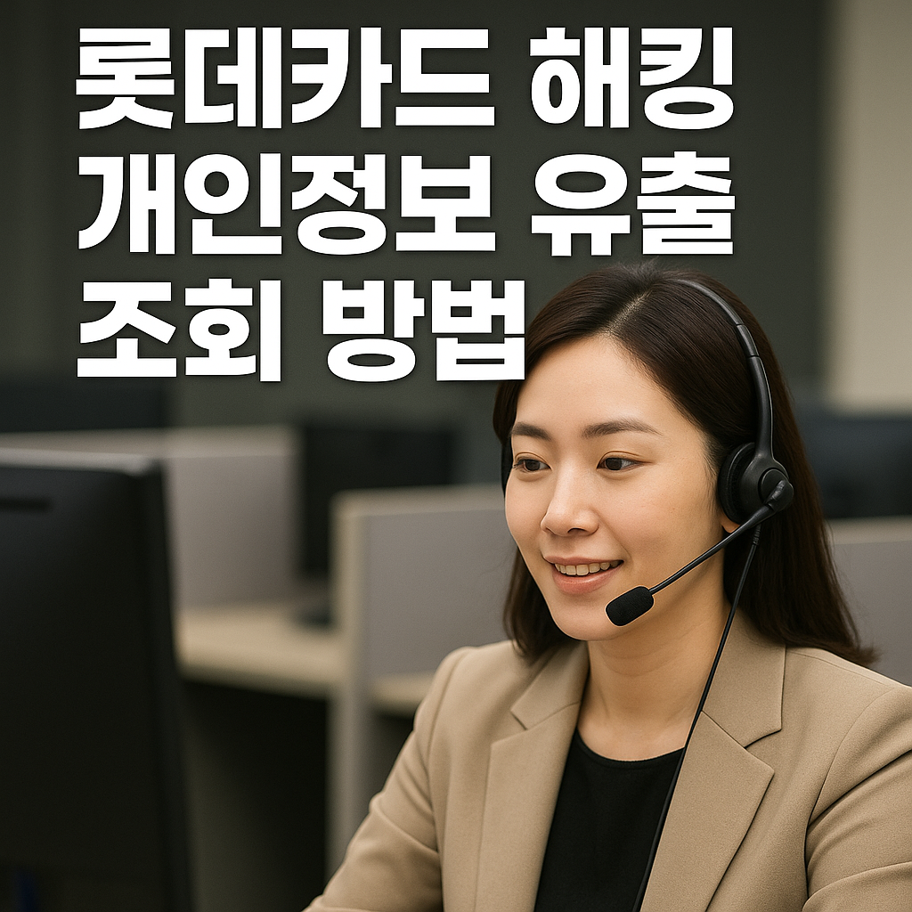 롯데카드 해킹 개인정보조회 방법
