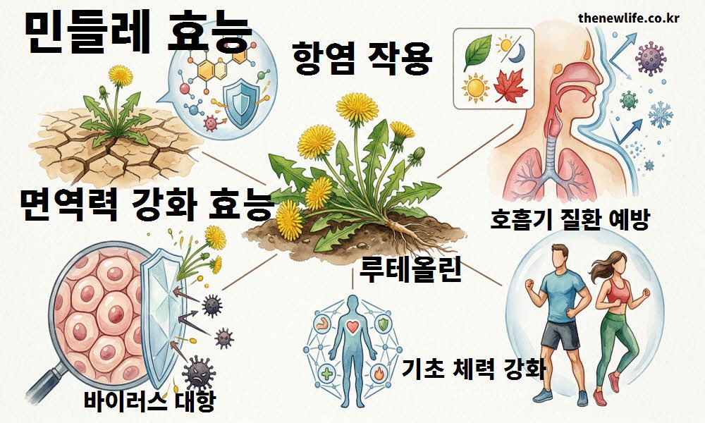 민들레 효능 항염 작용 면역력 강화