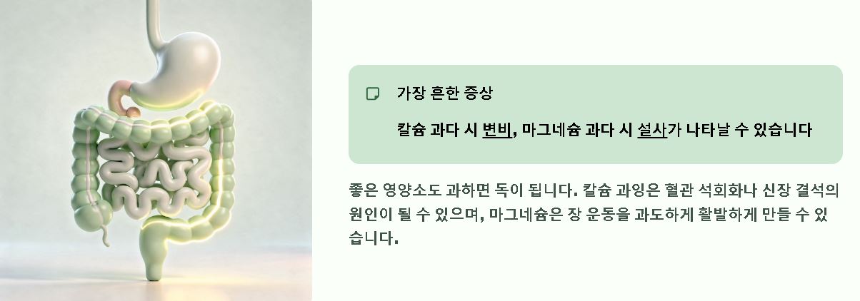칼슘 마그네슘 영양제 핵심정리