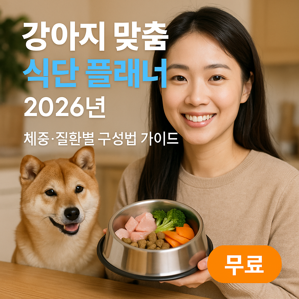 강아지 맞춤 식단 플래너 2026년 | 체중·질환별 구성법 가이드