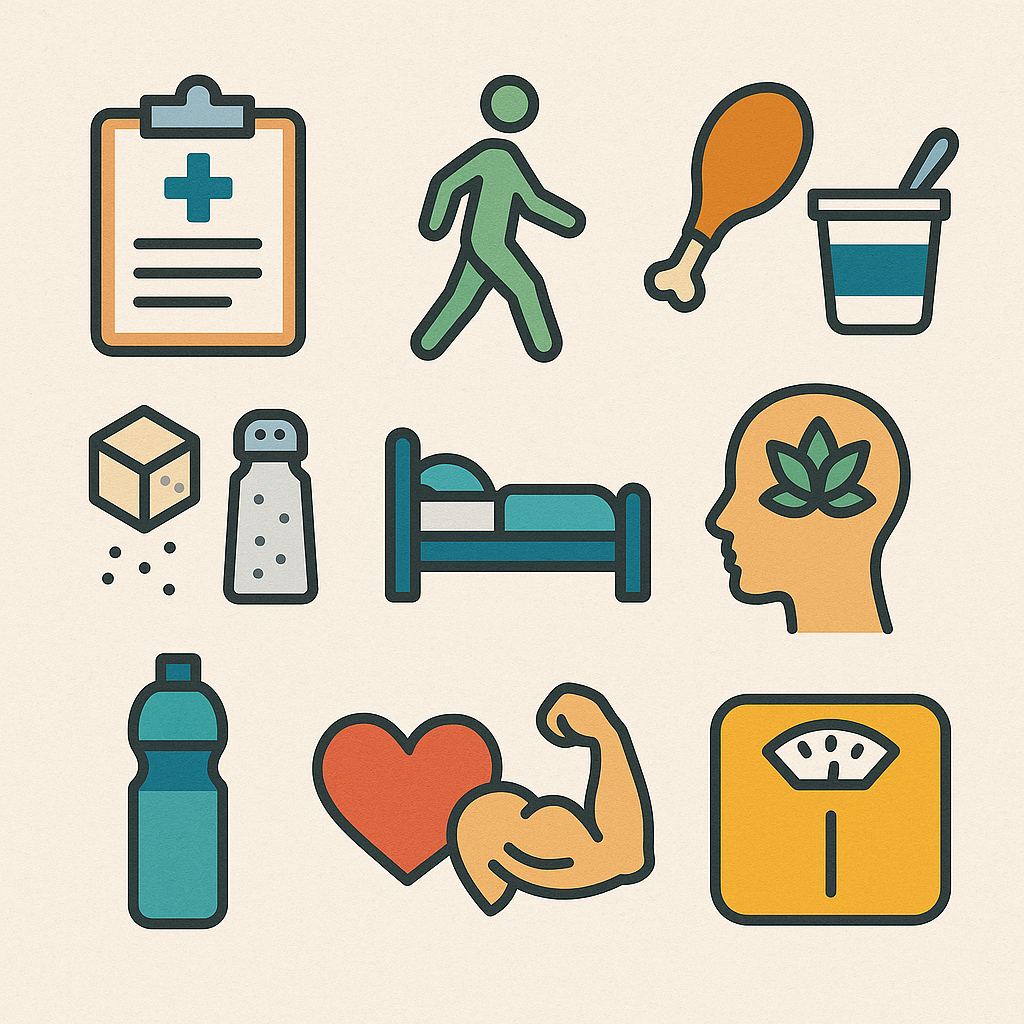 건강수칙 일러스트