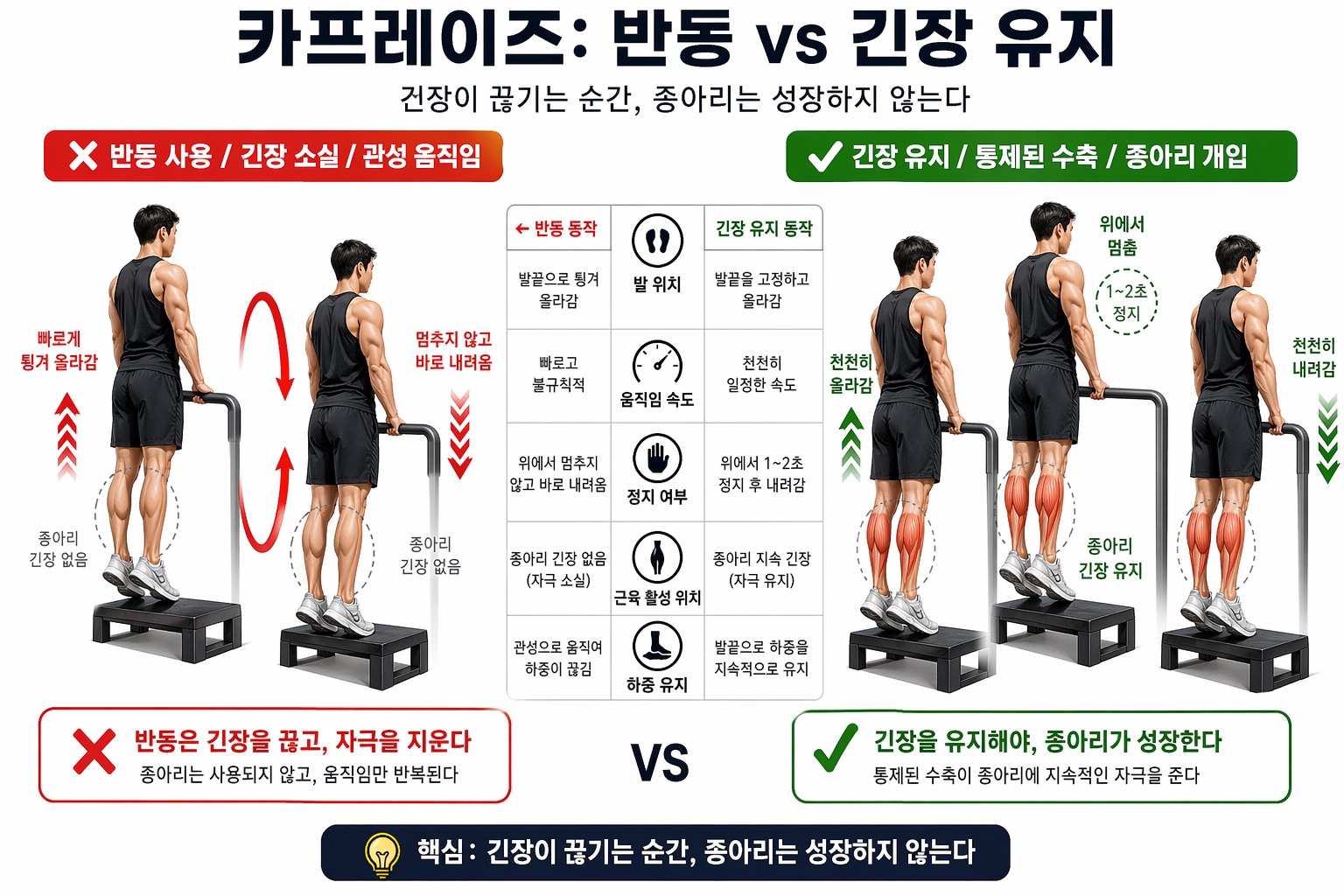 &ldquo;카프레이즈: 반동 vs 긴장 유지&rdquo;