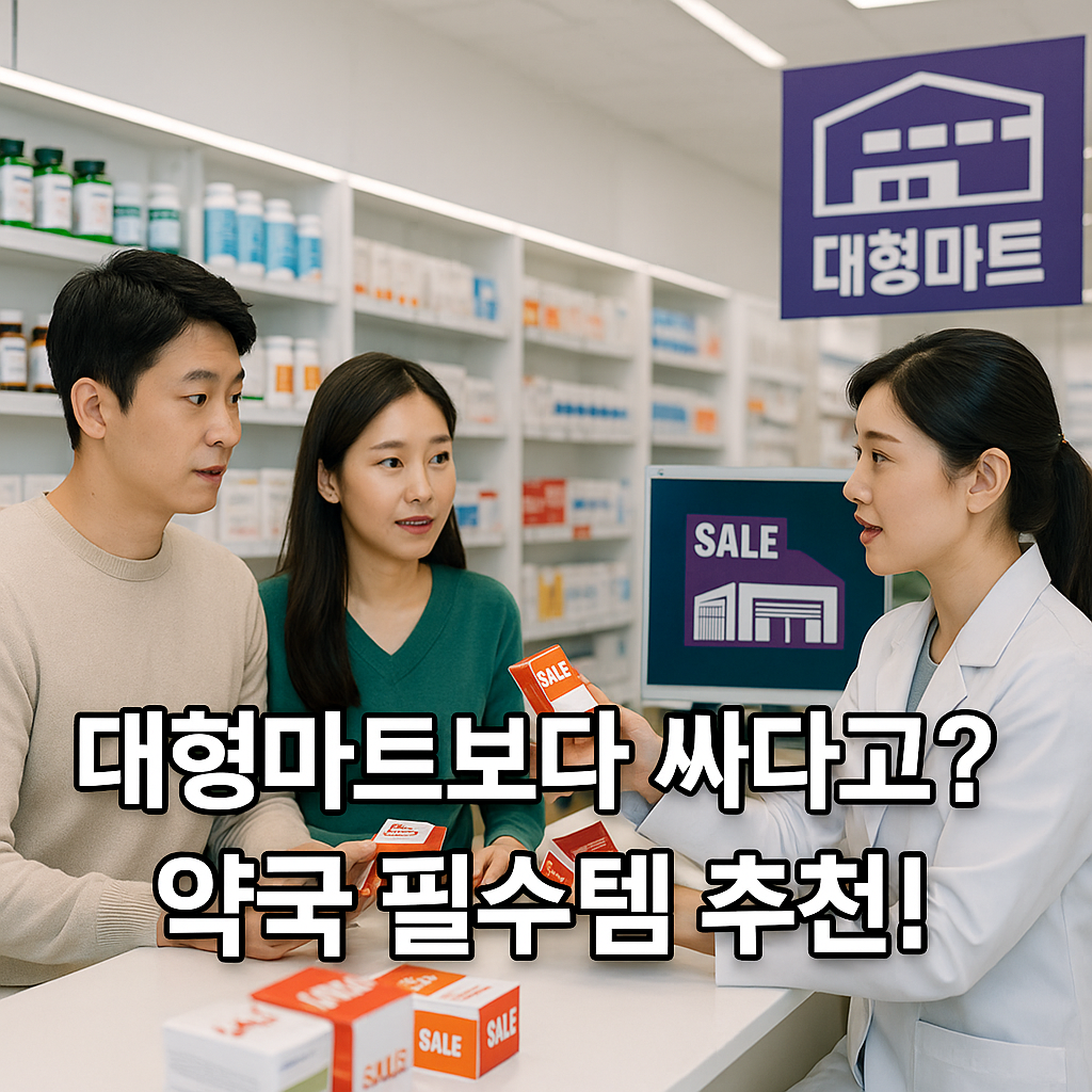 약국에서 대형마트보다 저렴한 필수템 상담