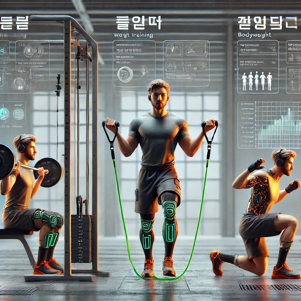 웨이트 트레이닝, 저항밴드 운동, 체중 운동