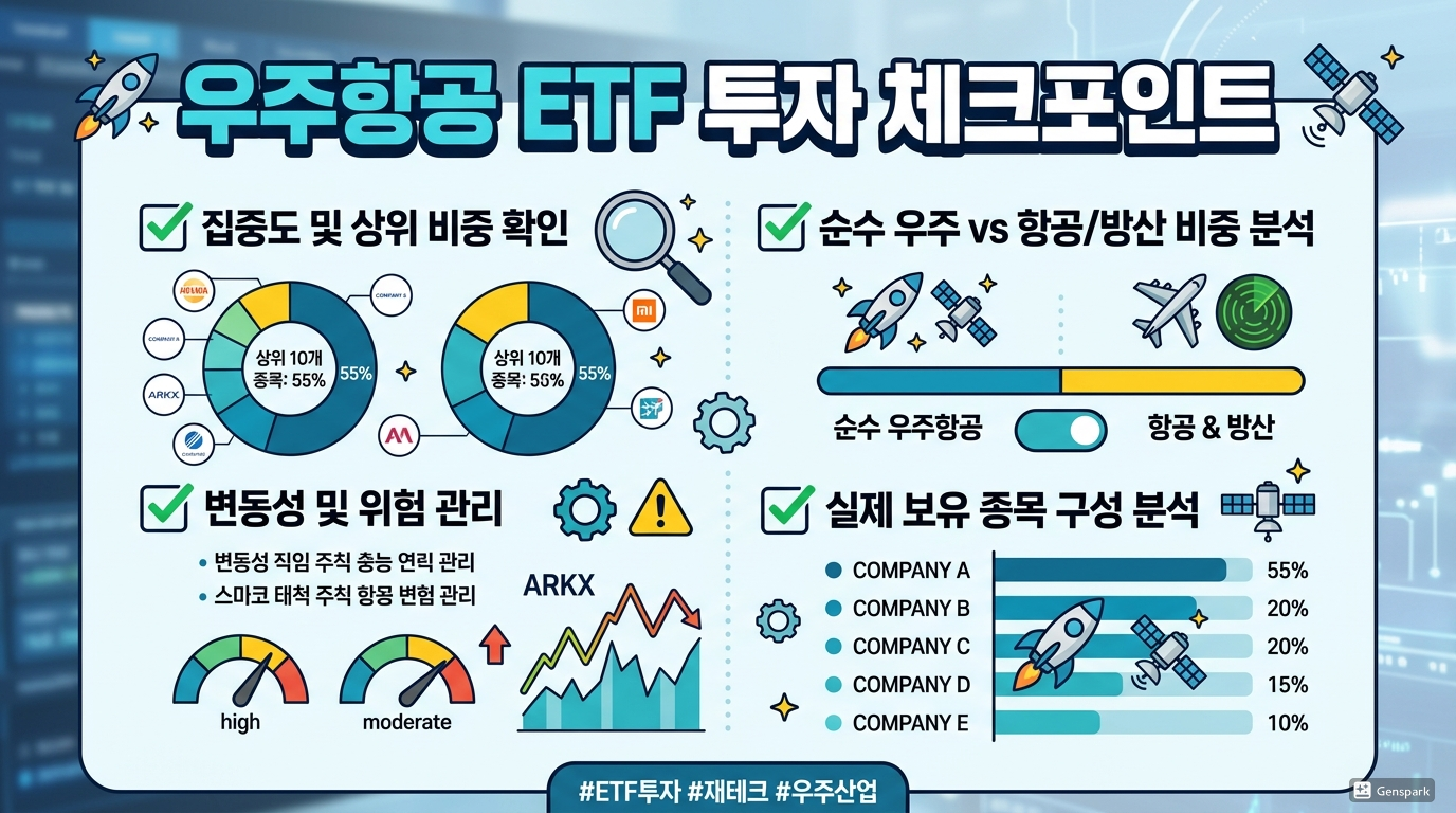 우주항공 ETF 투자 시 체크포인트