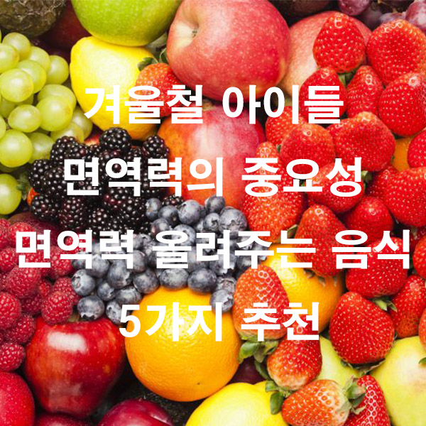 겨울철 아이들 면역력의 중요성 면역력 올려주는 음식 5가지 추천