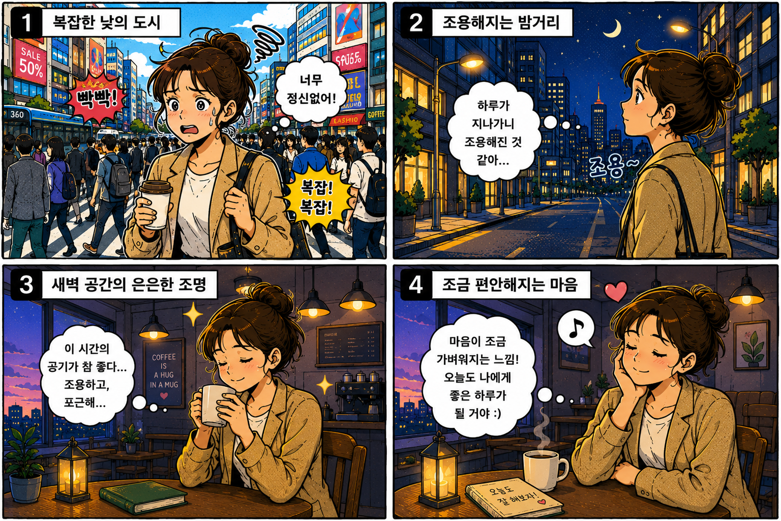 새벽 시간의 매력에 대한 웹툰