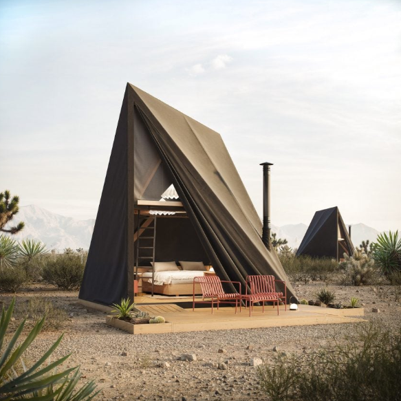 글램핑용 소프트쉘 텐트 이미지