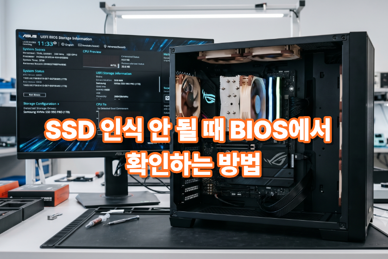 SSD 인식 안 될 때 BIOS에서 확인하는 방법 대표 이미지