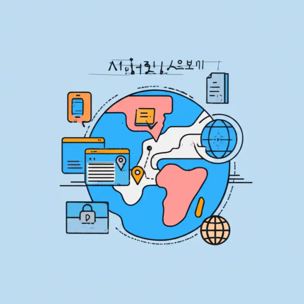 Google, 네이버 지도를 활용해 세계 지도를 크게 보는 온라인 인터랙티브 지도 화면.