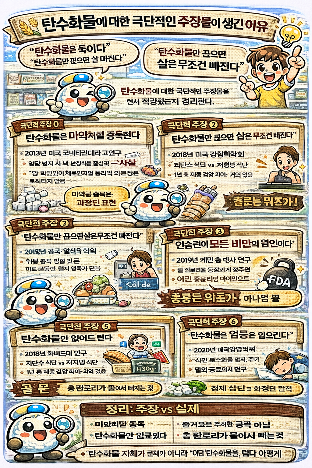 탄수화물에 대한 극단적인 주장들이 생긴 이유