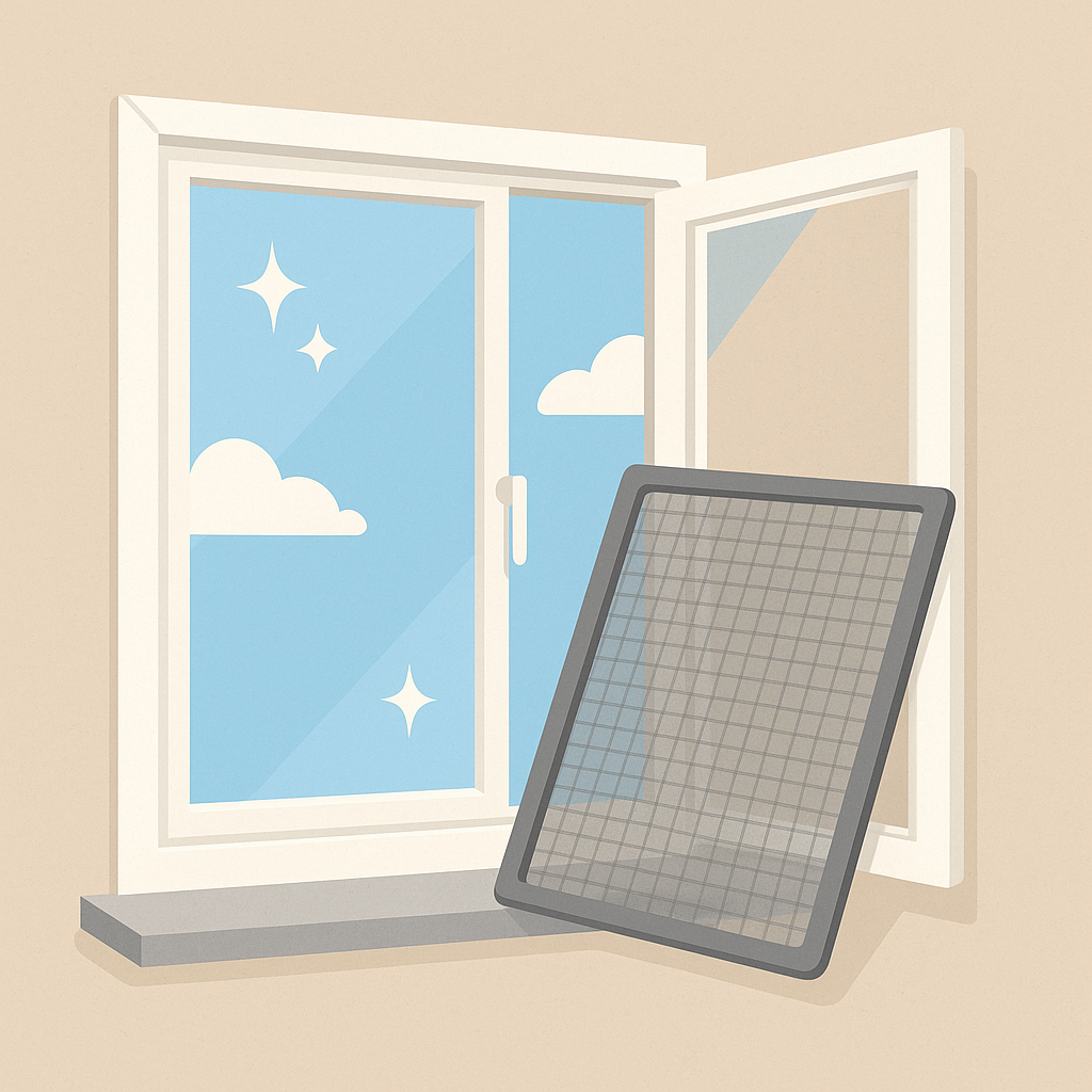 방충망·창틀 분리 세척법