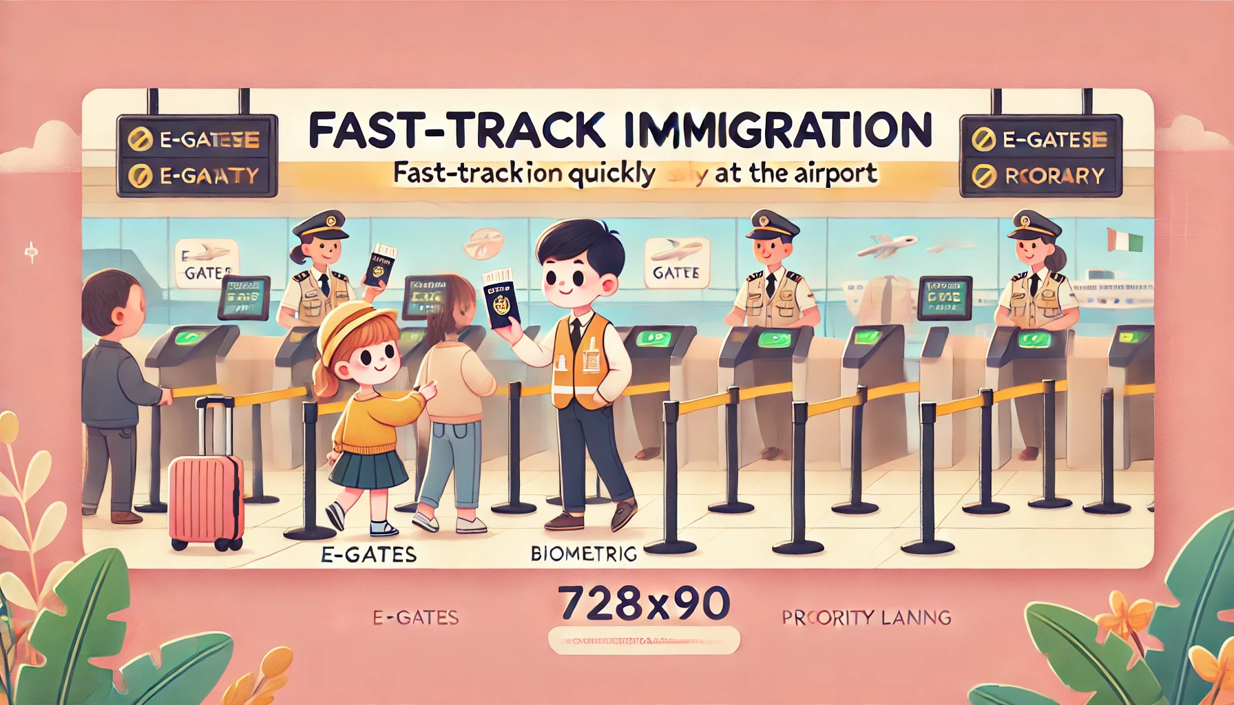 입국 심사 통과와 관련된 이미지