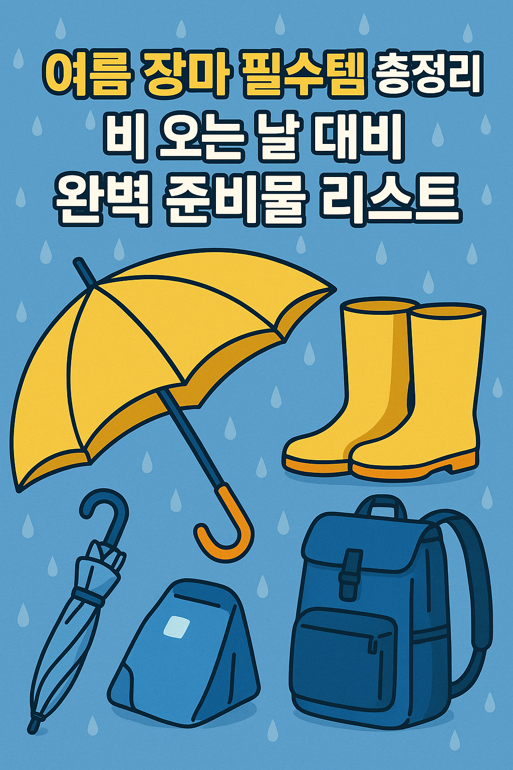 여름 장마 필수템 총정리! 비 오는 날 대비 완벽 준비물 리스트
