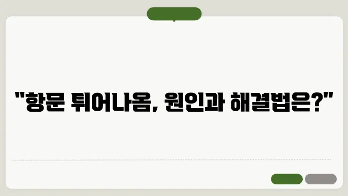 항문 튀어나옴