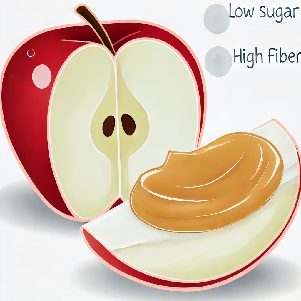 사과와 땅콩버터 함께 먹기