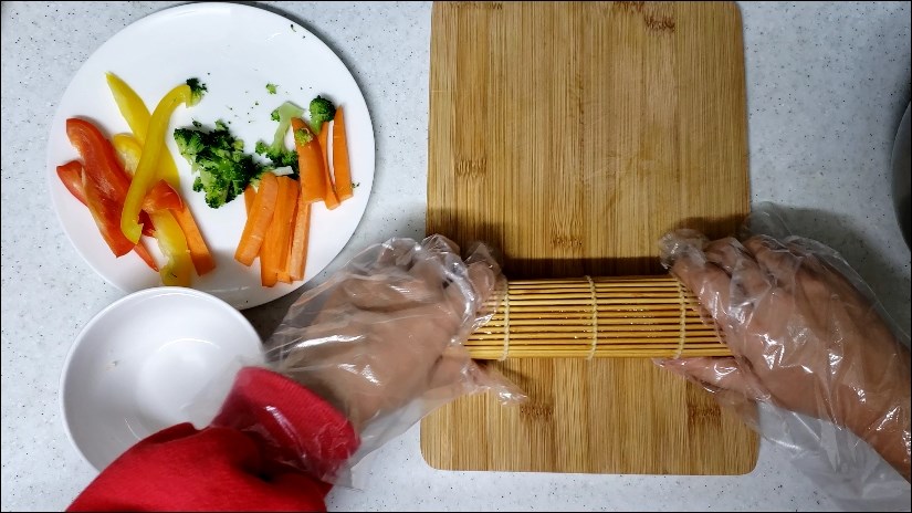 강아지 김밥 말기1