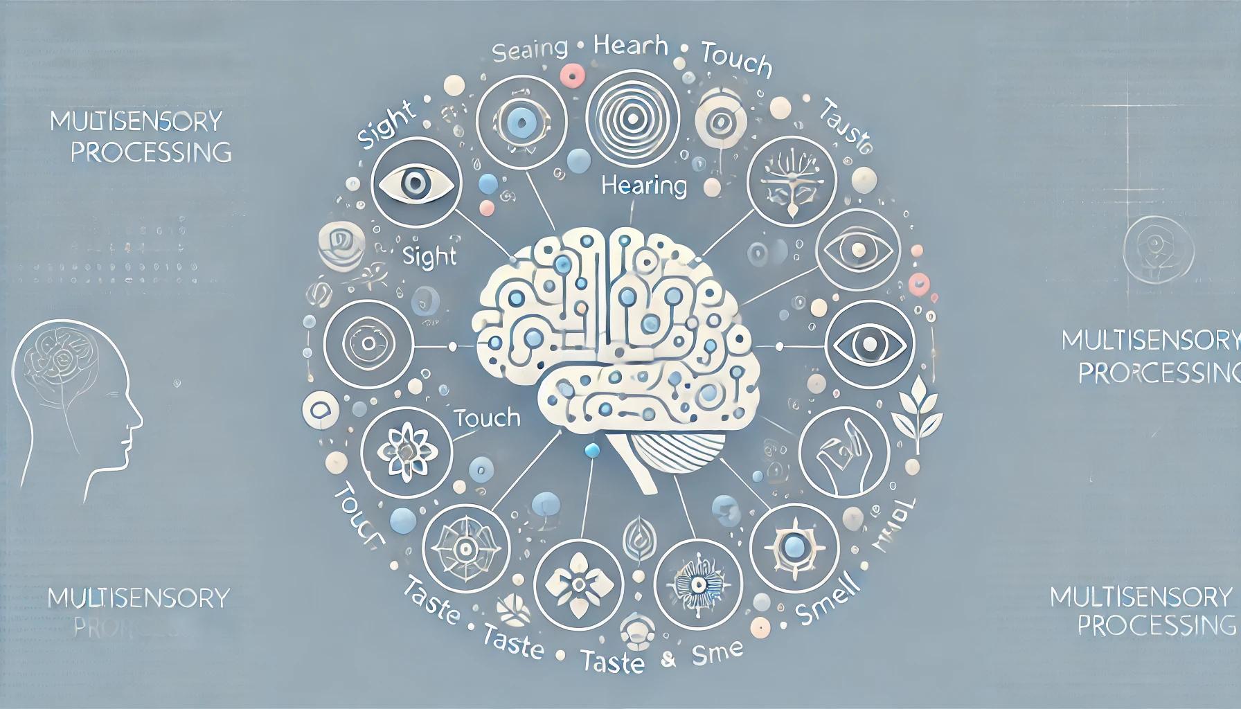 다양한 감각을 동시에 활용하는 인간의 다중 감각.