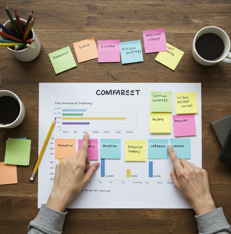 자격증 비교표 보고 정해봐요