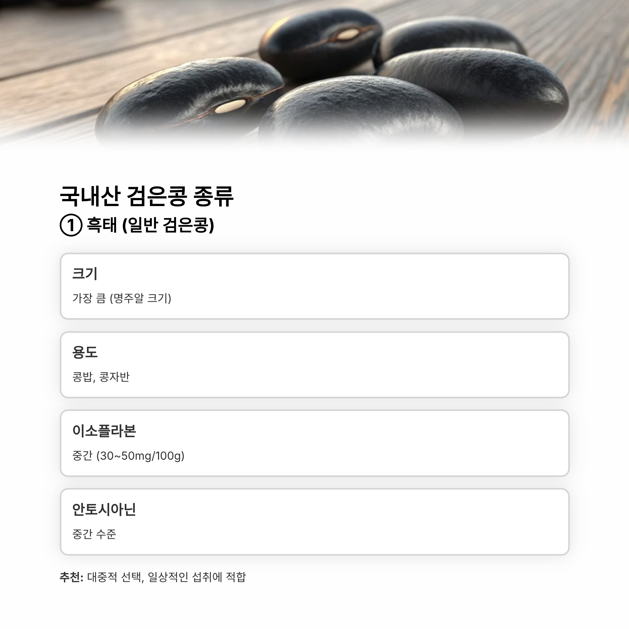 검은콩 영양성분 2025 완벽 가이드 – 한 줌 속 숨겨진 7가지 슈퍼 성분 총정리!