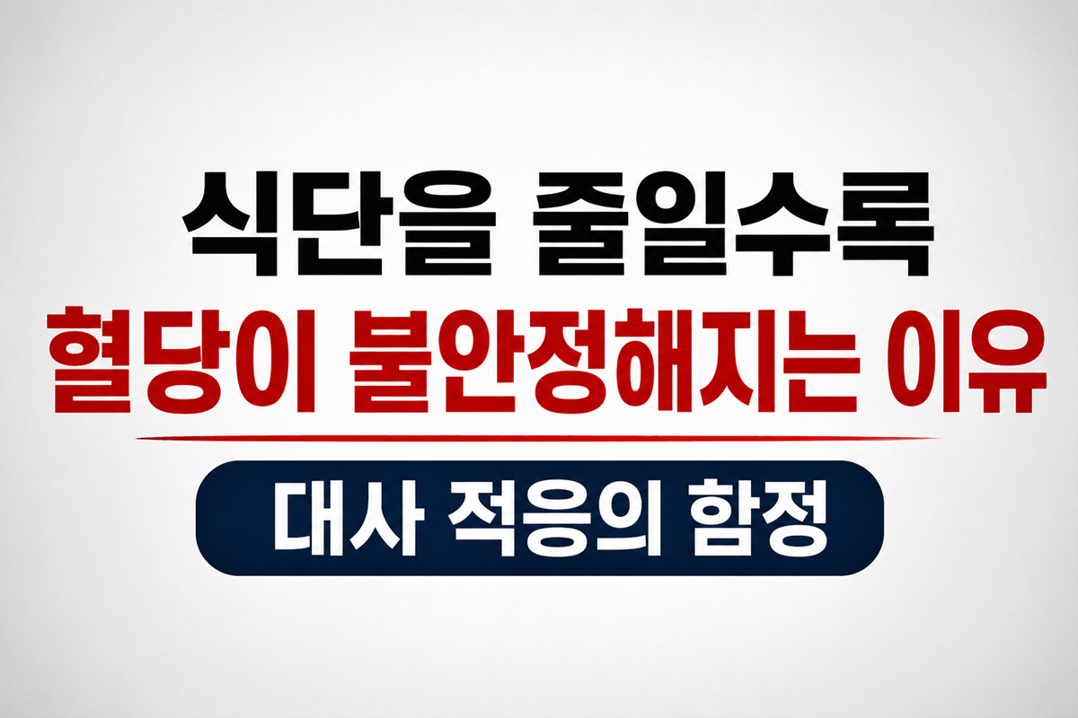 식단을 줄일수록 혈당이 더 흔들리는 이유: 대사 적응의 진짜 메커니즘