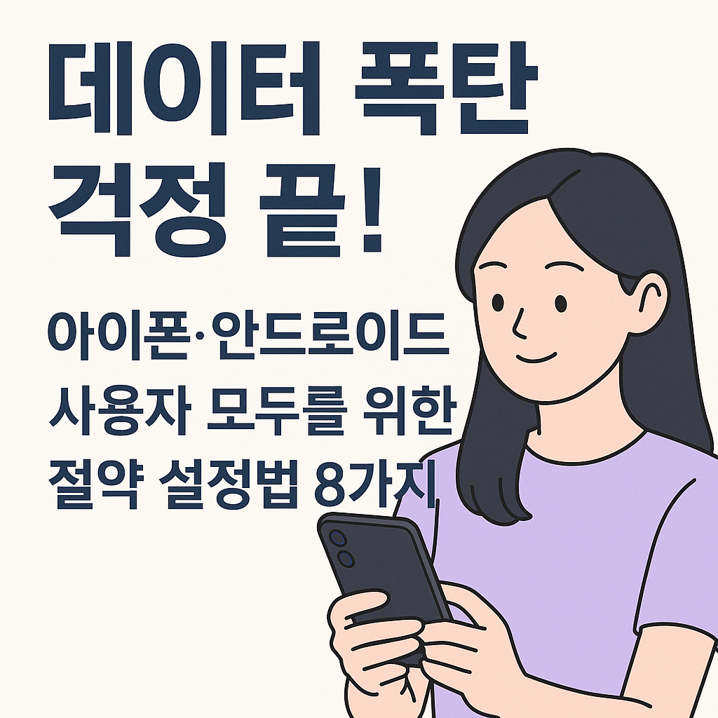 데이터 폭탄 걱정 끝!!! 아이폰·안드로이드 사용자 모두를 위한 절약 설정법 8가지