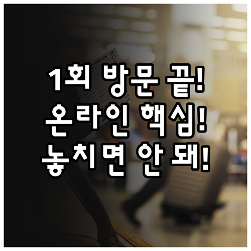 단 1회 방문 성인 여권 재발급 온라..