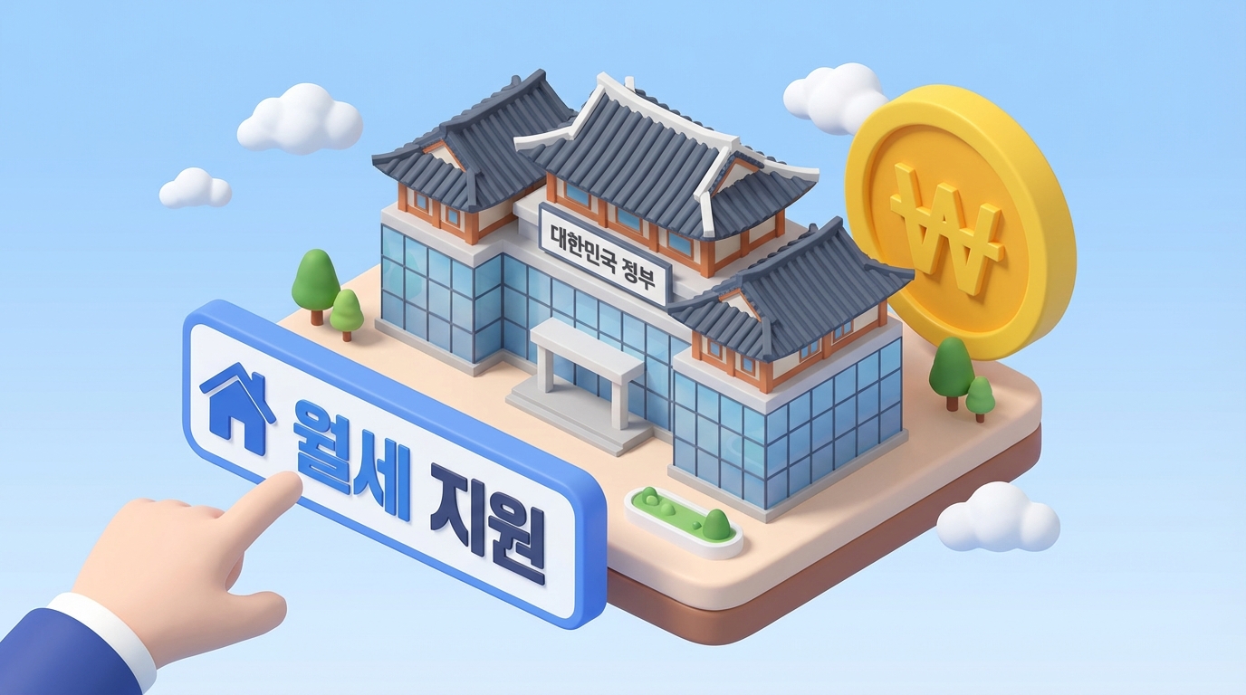 2026년 청년 월세 지원금 정책 요약 일러스트