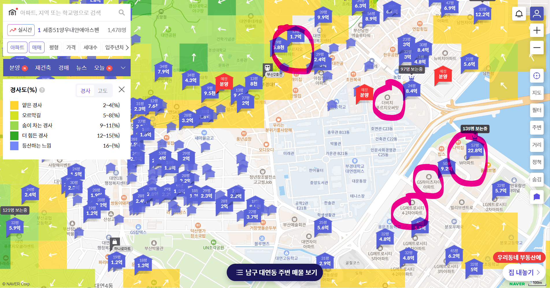 부산시 남구 대연동 경사도 지도-2
