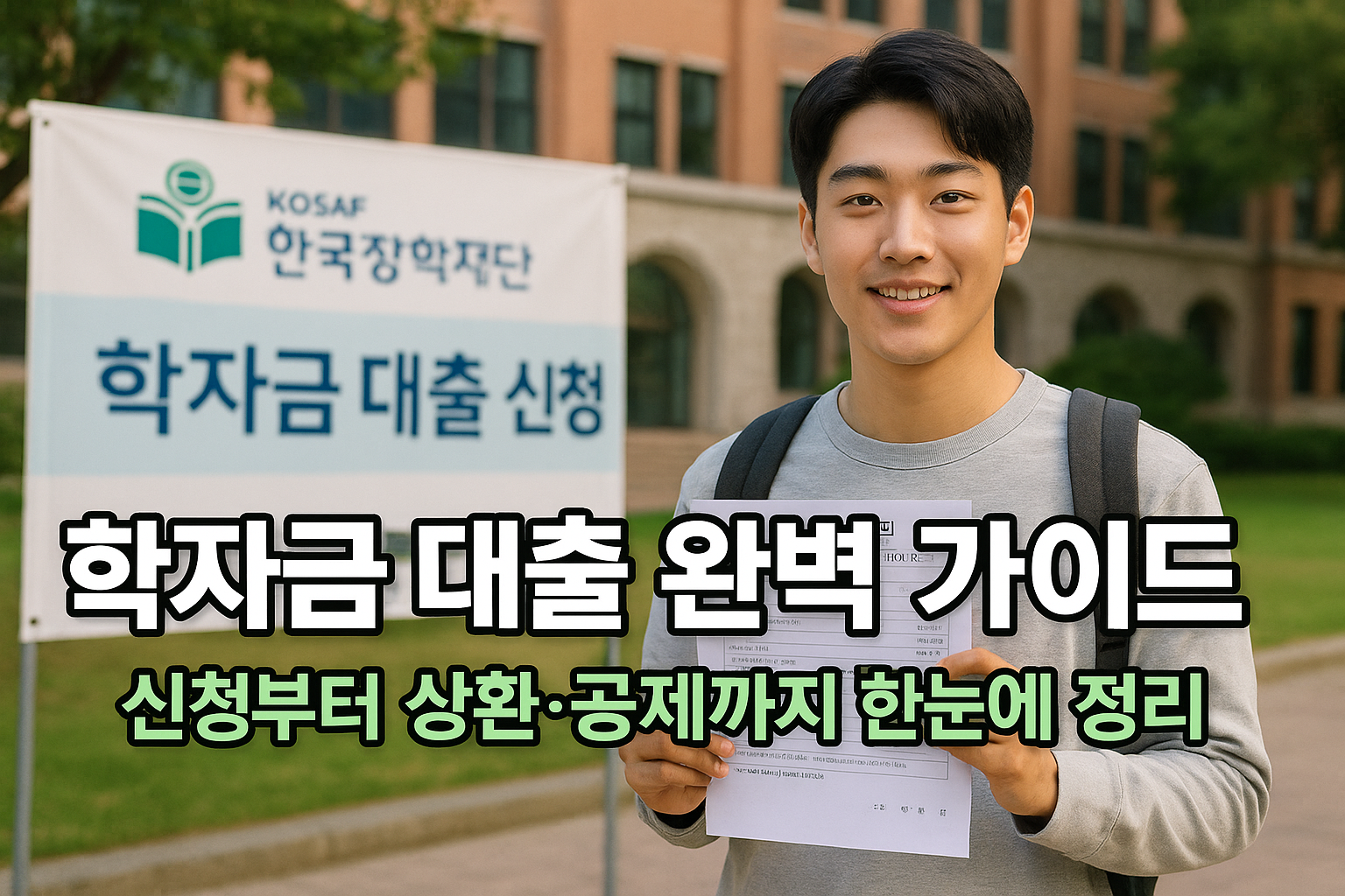 학자금 대출을 고려하는 대학생