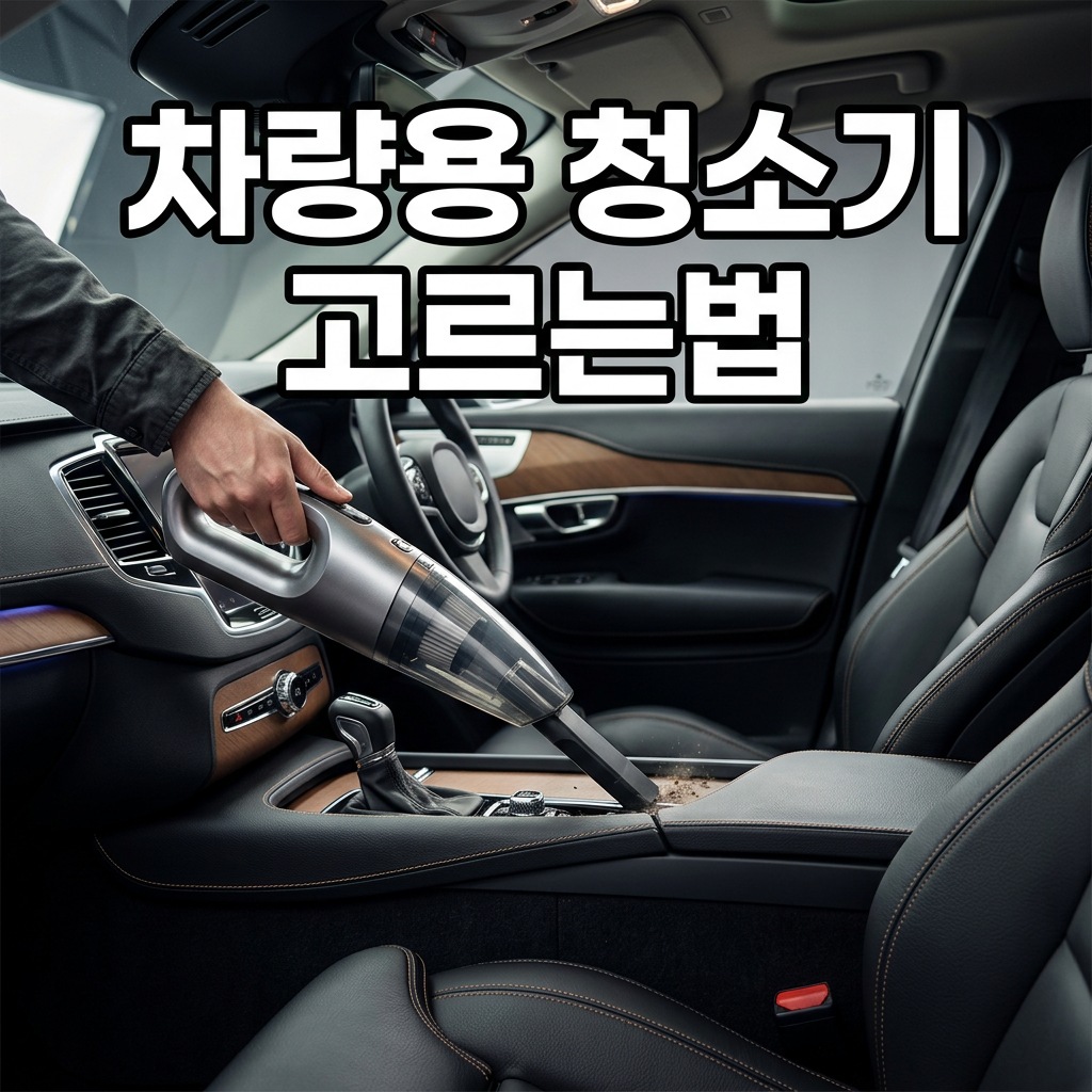 차량용 청소기 고르는법 차 내부 먼지 청소 상황