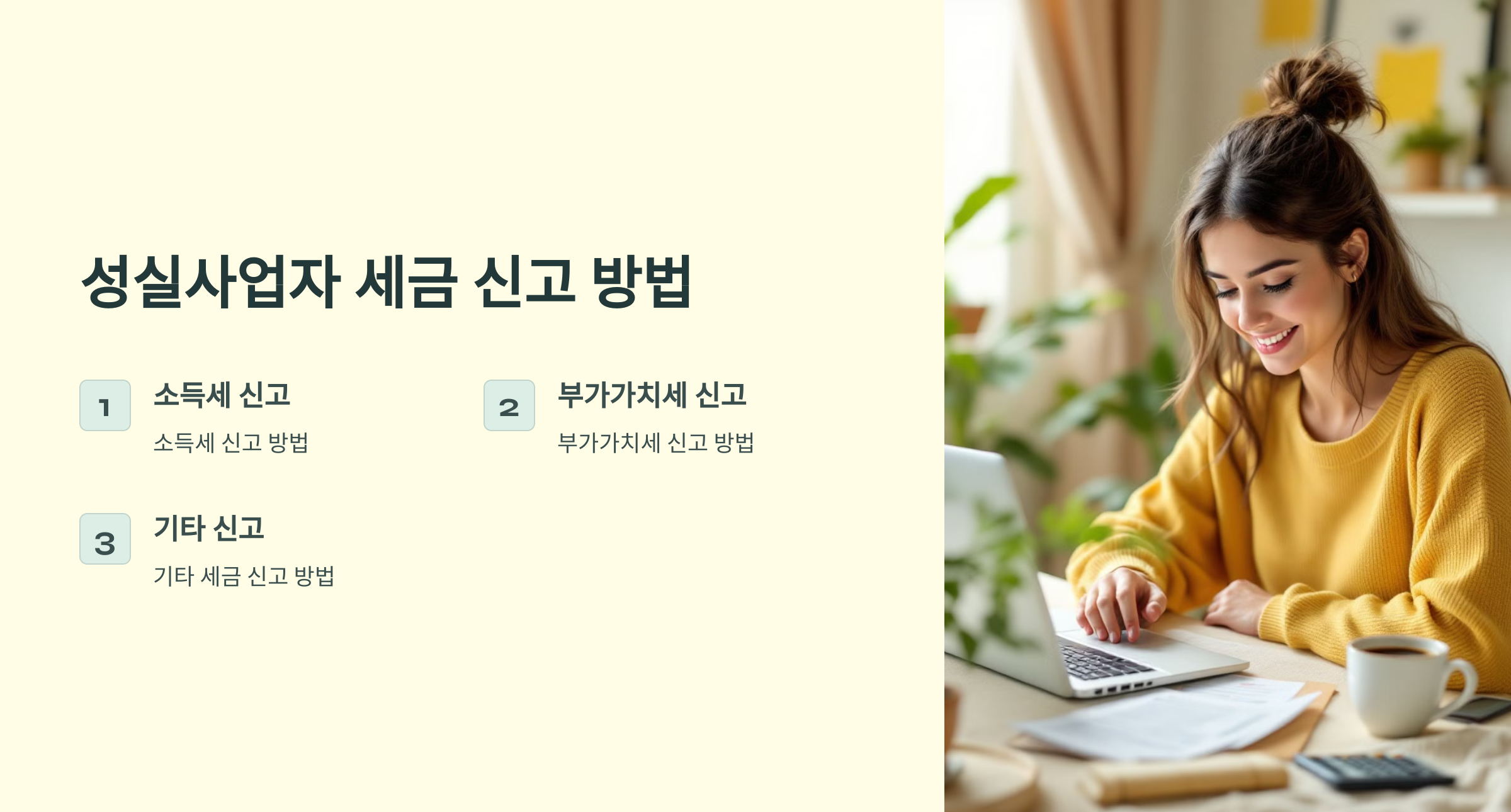 성실사업자 세금 신고 방법