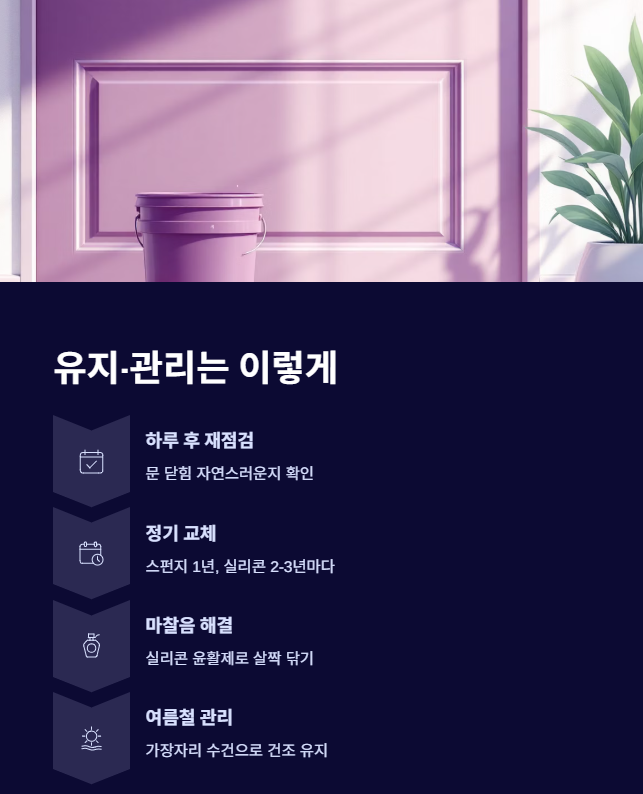 문풍지 붙이는 방법 (현관문 전용)