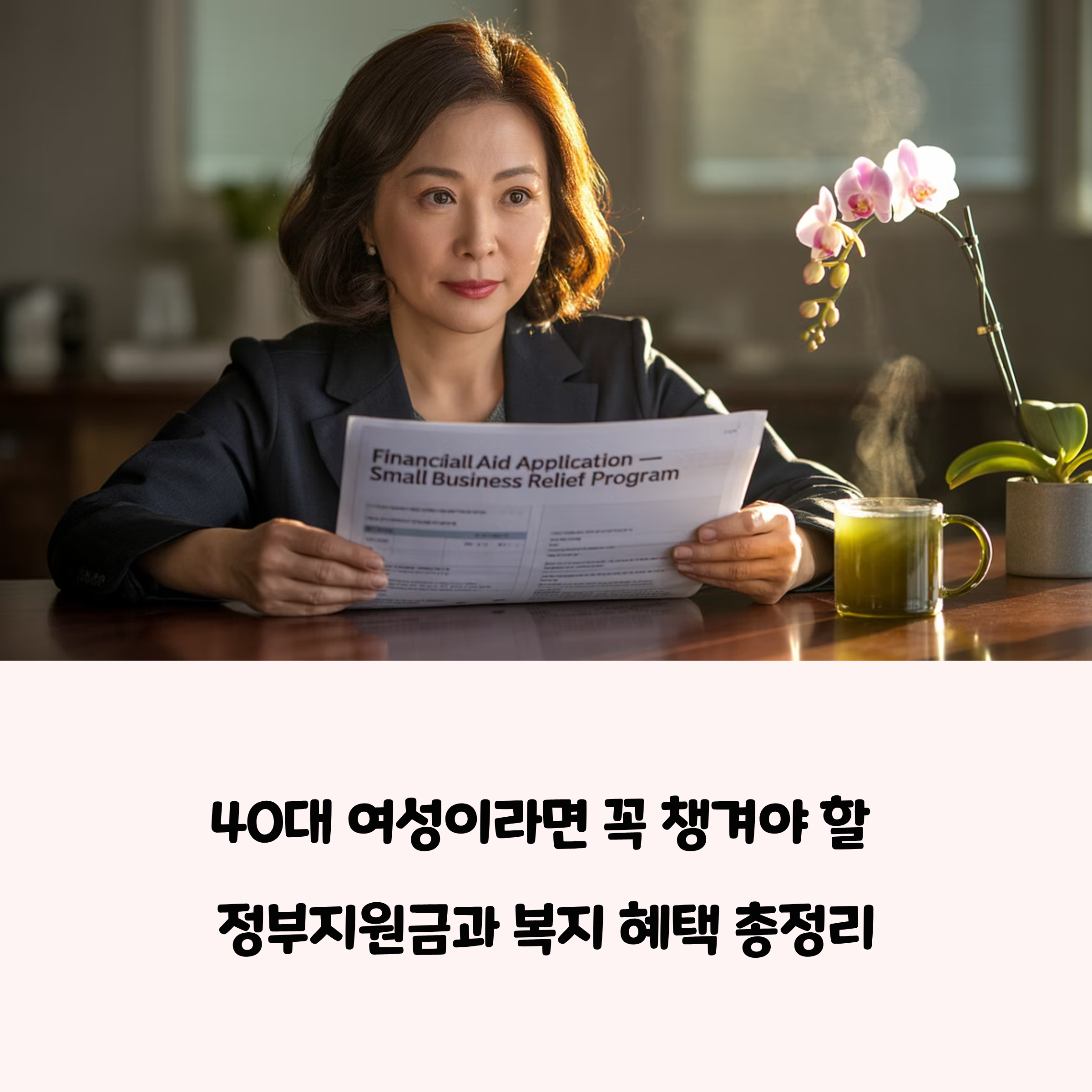 40대 여성이라면 꼭 챙겨야 할 정부지원금과 복지 혜택 총정리