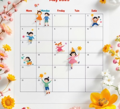 5월 달력 이미지