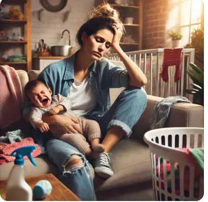 엄마들의 독박육아 관련 이미지