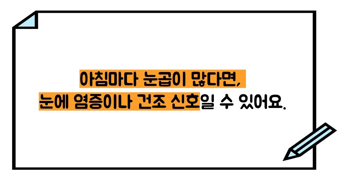 눈꼽이 잘 끼는 이유